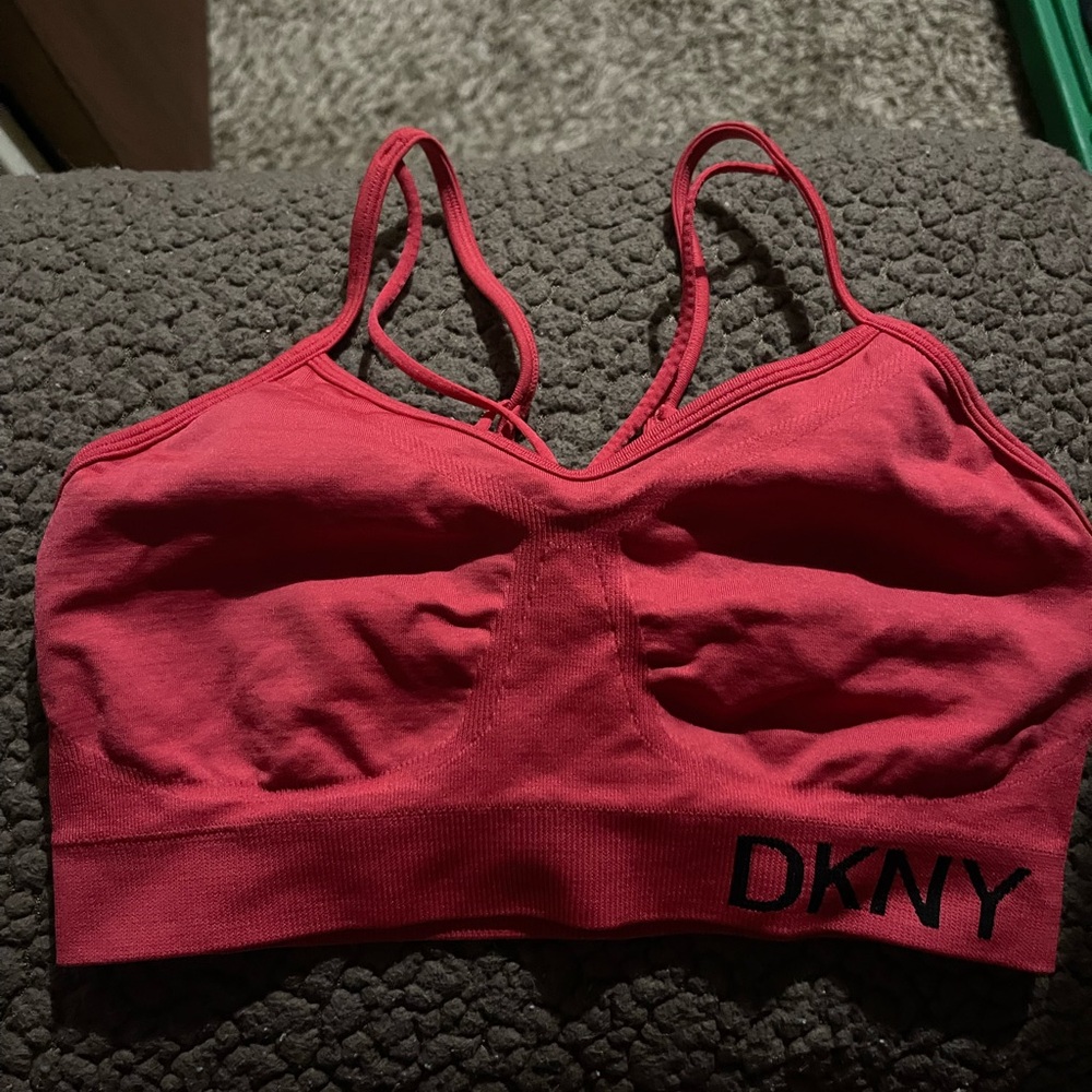 DKNY Red Sports Bra Seamless Comfort